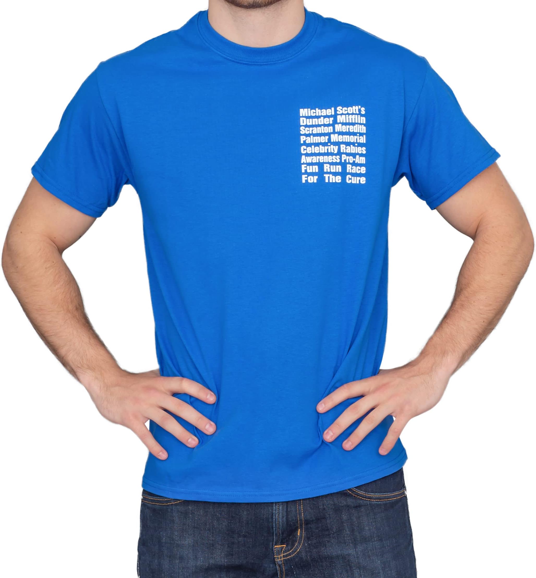 The Office Michael Scott's Fun Run Race Blue T-Shirt Tee