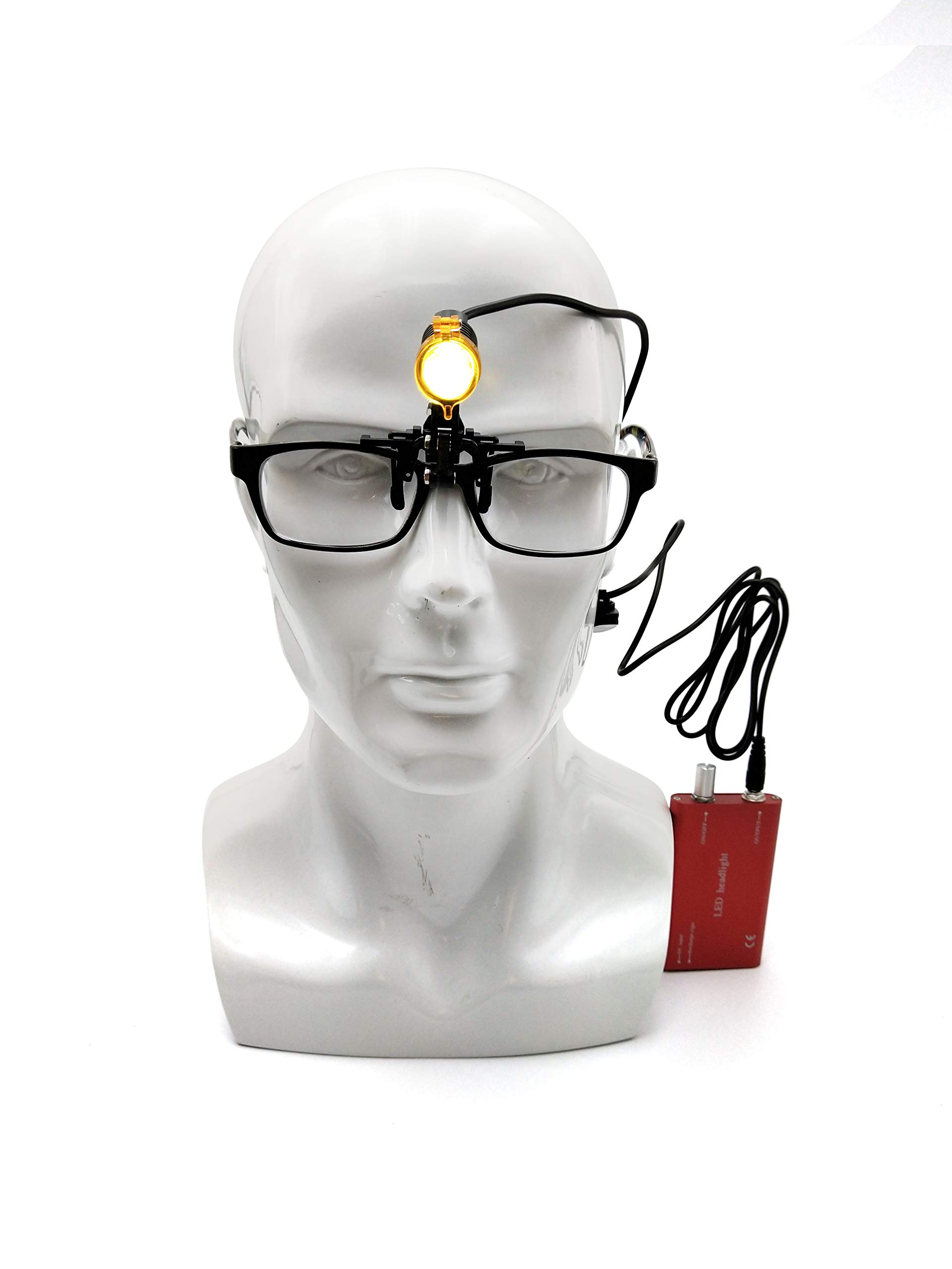 BONEW LED-Scheinwerferlampe mit Filter, 3 W, für zahnärztliche Chirurgie, Rot
