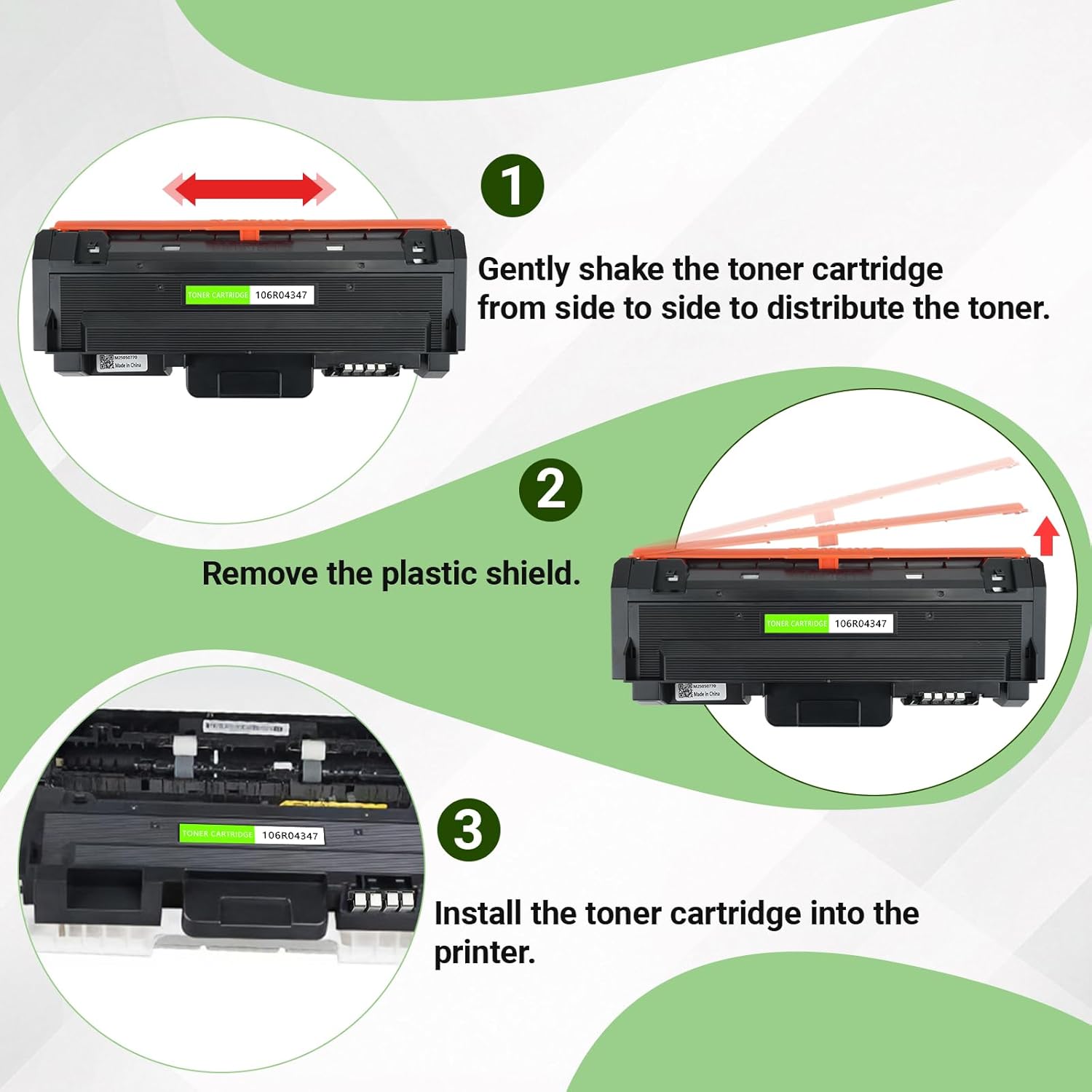 greencycle B205 B210 B215 Black Toner Cartridge (High Yield,2-Pack) Compatible Replacement for Xerox B205 B210 B215 B205NI B205MFP B210DNI B215DNI B215MFP Printer Toner - 106R04347
