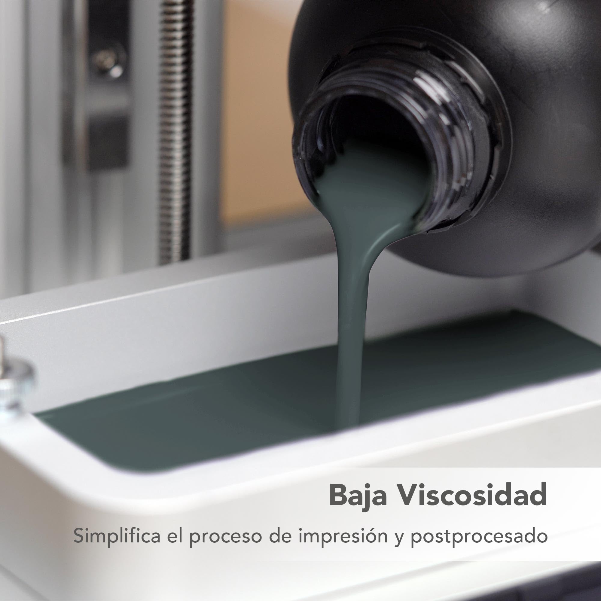 Phrozen Aqua Hyperfine Resina para Impresoras 3D LCD con Resolución de 12K+ | Resina Fotopolímero Estándar 405nm | Alta Precisión, Calidad de Impresión Estable - Gris (1kg)