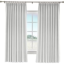 cololeaf Linen Blend Curtain Liz Collection, Custom Curtain Drapery Linen Curtains Panel, Pinch Pleated, Grommet, Tab Top Header and Size Custom-Made Lined and Unlined Window Curtains