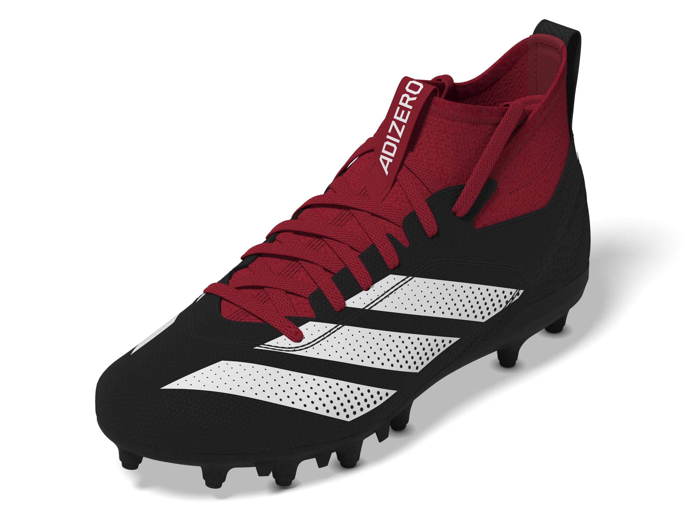 adidas Adizero Impact.2 American Football Sneaker, Black/White/Team Power Red, 5 US Unisex Big Kid