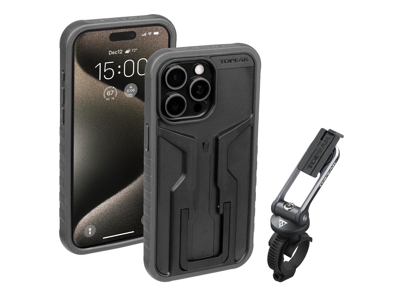 Topeak RideCase with Mount for iPhone 15 Pro Max - Black/Gray