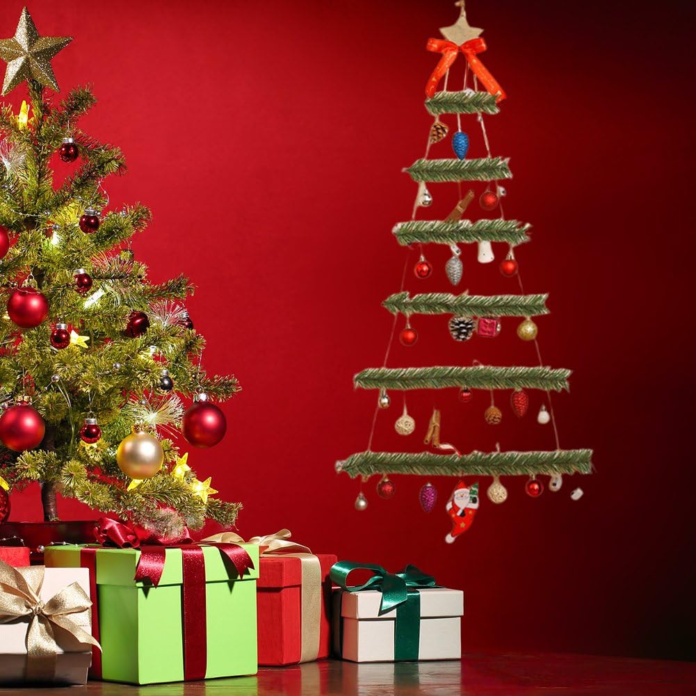 Sapin De Noël Lumineux Mural, Décorations De Noël, Guirlande Lumineuse Murale en Tissu Non Tissé, Décorations pour Les Fêtes De Noël