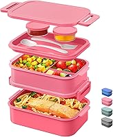 Vista 1 de DaCool Caja Bento para Adultos - Caja de Almuerzo Apilable Todo en Uno a Prueba de Fugas para Adultos, Mujeres y Niñas, 74 OZ, Contenedores