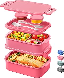 DaCool Adults Bento Box Lunch Box - Stackable All-in-One Leakproof Bento...