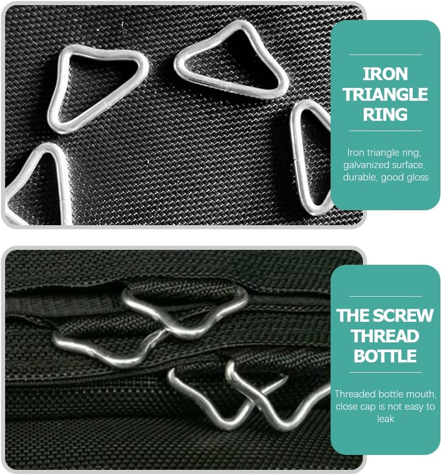 Replacement Trampoline Parts Trampoline Triangle Rings Buckle Metal Triangle Jump Rings High Strength Corrosion Resistant Dog Leash Rings Trampoline Accessories Bag Repair Kit