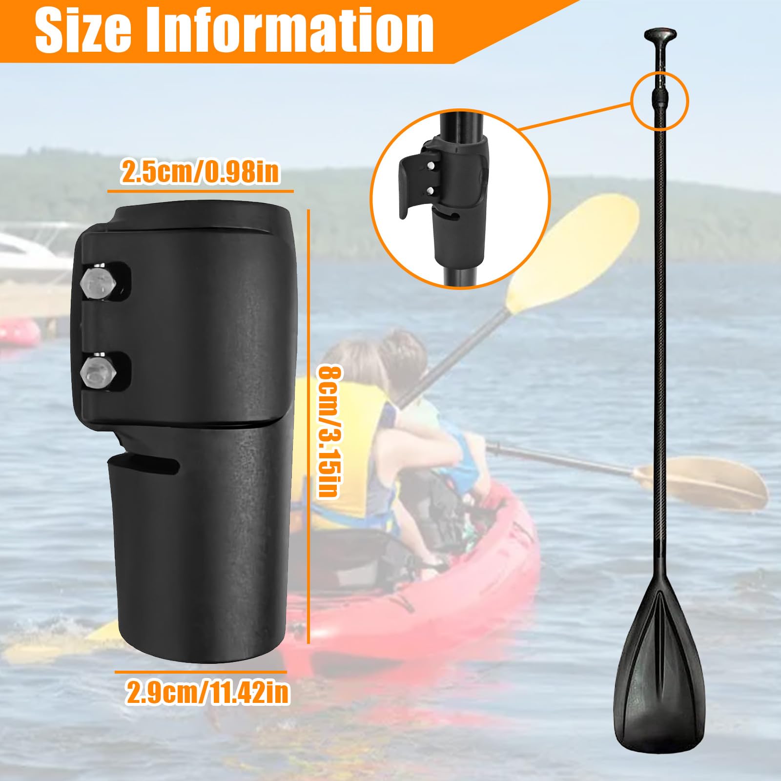 Morsetto Pagaia SUP a Sgancio Rapido, 2 Clip PVC, Rilascio Rapido con Serratura da Surf