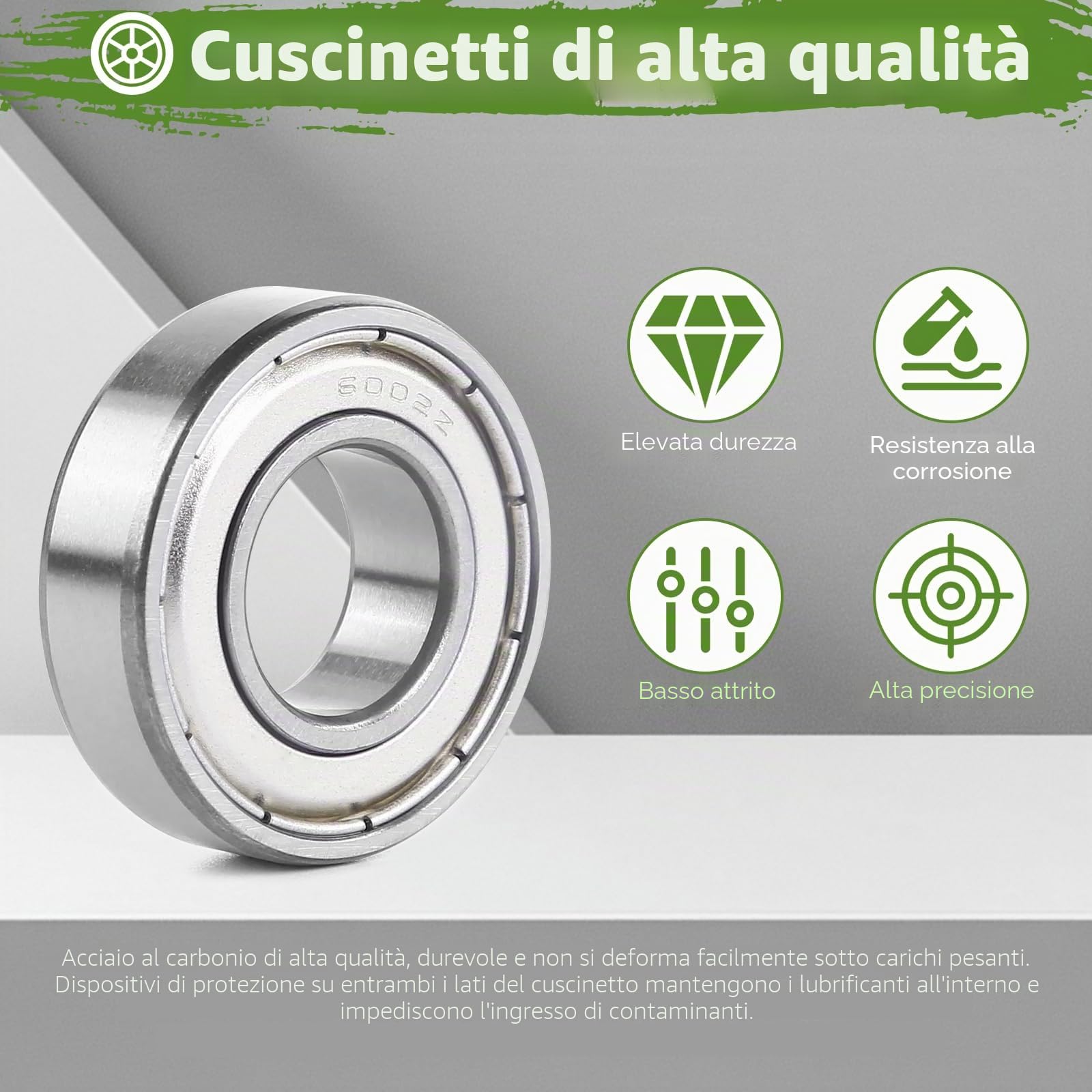 DBREAKS Ruota di ricambio per ruote anteriori, 2 ruote di ricambio solide, 180 mm, ruota anteriore per sedie a rotelle, deambulatori, kit ruote (nero)