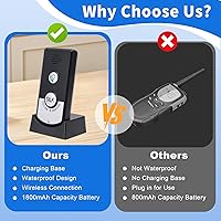 Vista 6 de Sistema de intercomunicación para el hogar, intercomunicador de voz de 2 vías, inalámbrico, sistema de intercomunicador para el hogar, súper largo