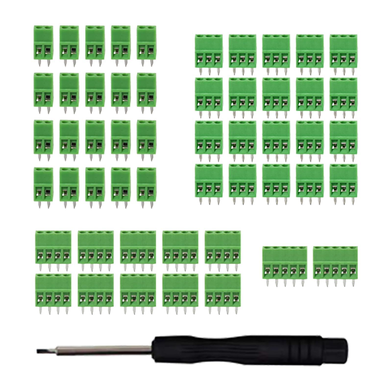 MERIGLARE 52 Teiliges Klemmenblock Anschluss Kit für Haushaltsgeräte, 2,54 Mm, 0,1