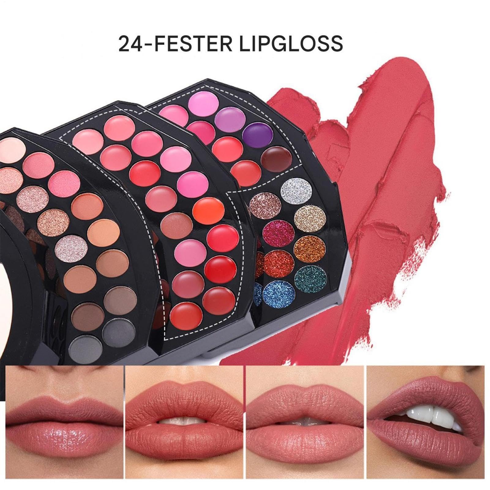 Palette di ombretti con 110 colori, grande set di ombretti cosmetici, impermeabile, miscelabile, con custodia a specchio, ad alta pigmentazione, portatile, professionale, per donne, saloni, feste
