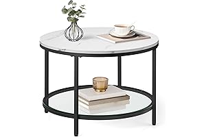 VASAGLE Round Coffee Table: Enhance Your Living Room with Contemporary Elegance