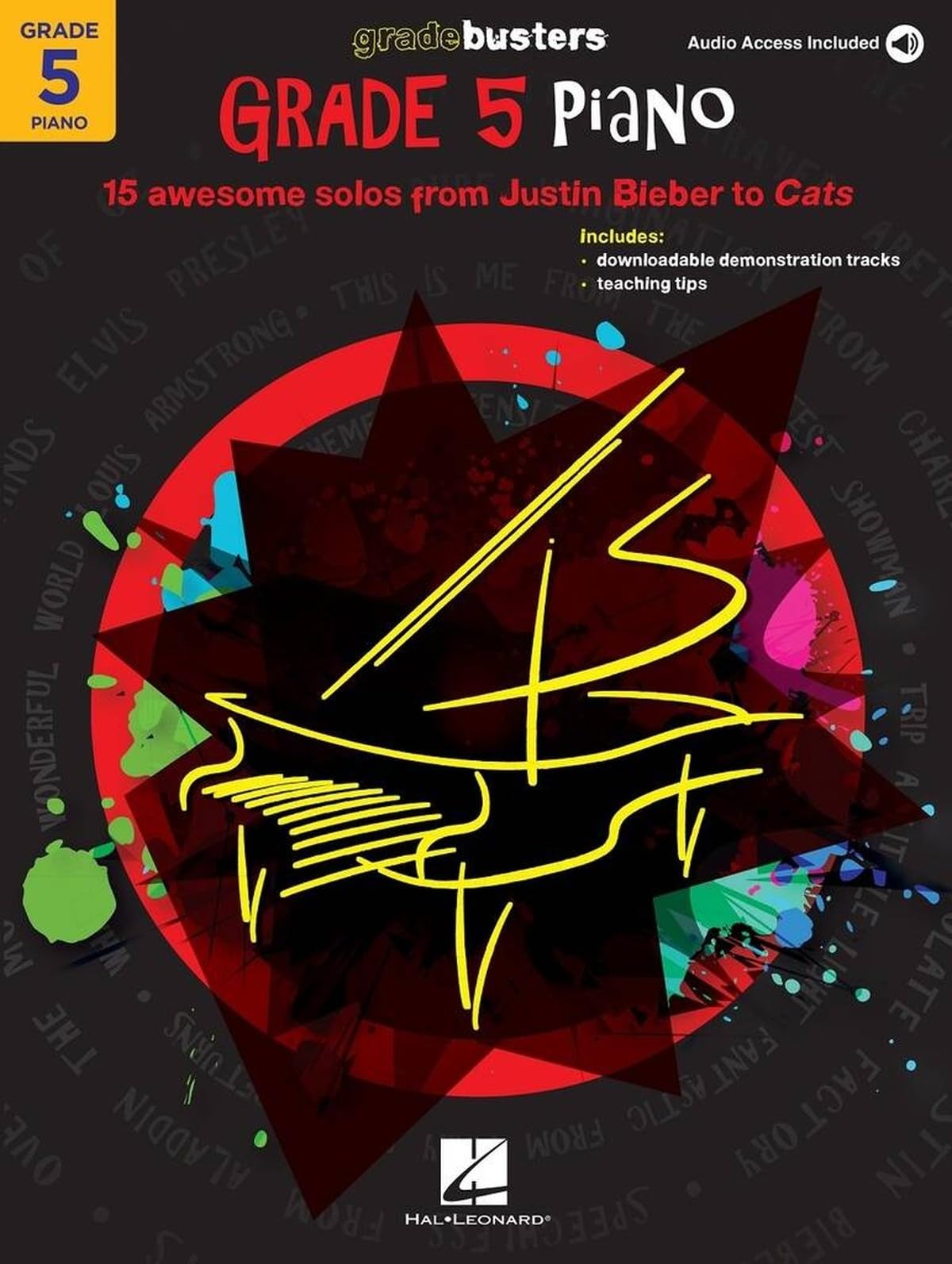 Gradebusters 5 Piano - 15 awesome solos from Justin Bieber to Cats. Book and Online Audio