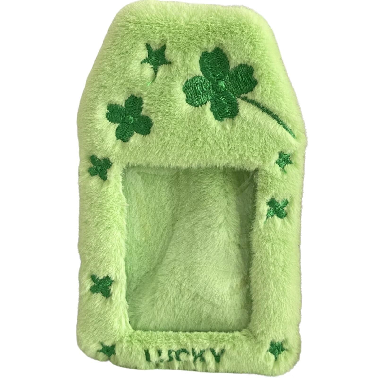 Green Clover Photocard Porte-Traits, Support en Peluche Photocard Outdoor ID Couverture DE Couverture DE Court