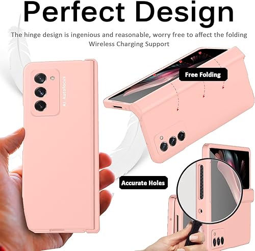 Miniatura 6 de Miimall Funda compatible con Samsung Galaxy Z Fold 2, con bisagras, protector completo, plegable, anticaídas, a prueba de golpes, bisagra protectora
