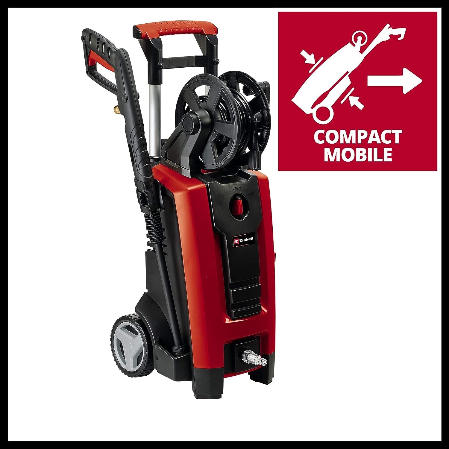 Einhell Idropulitrice Te-Hp 140 (1900 W, Max. 140 Bar, Quick-Couple-System, Include Tubo Flessibile ad Alta Pressione, Pistola, Lancia, Vari Ugelli, Spazzola, Serbatoio per Detersivo)