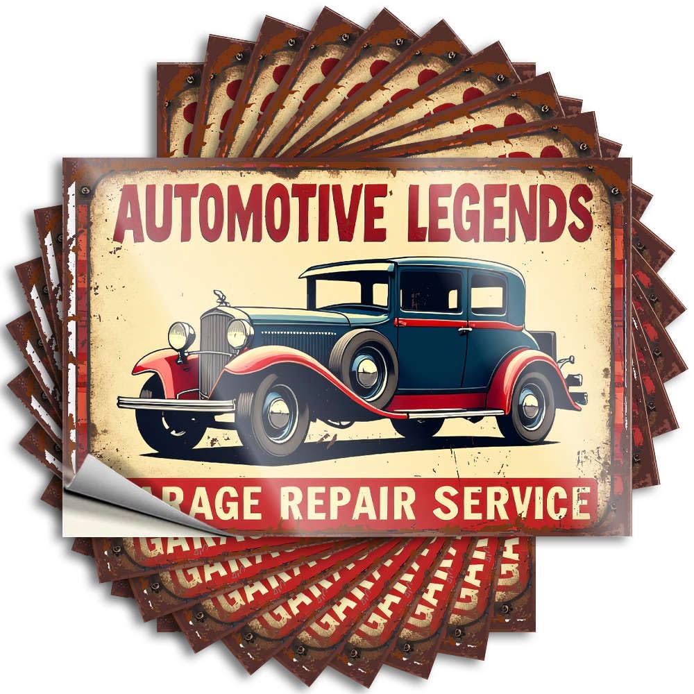 Bumper Teens Motorcycle Neutral Hat Automotive Legends Garage Repair Service - Scratch Resistant Stickers(6X9CM)
