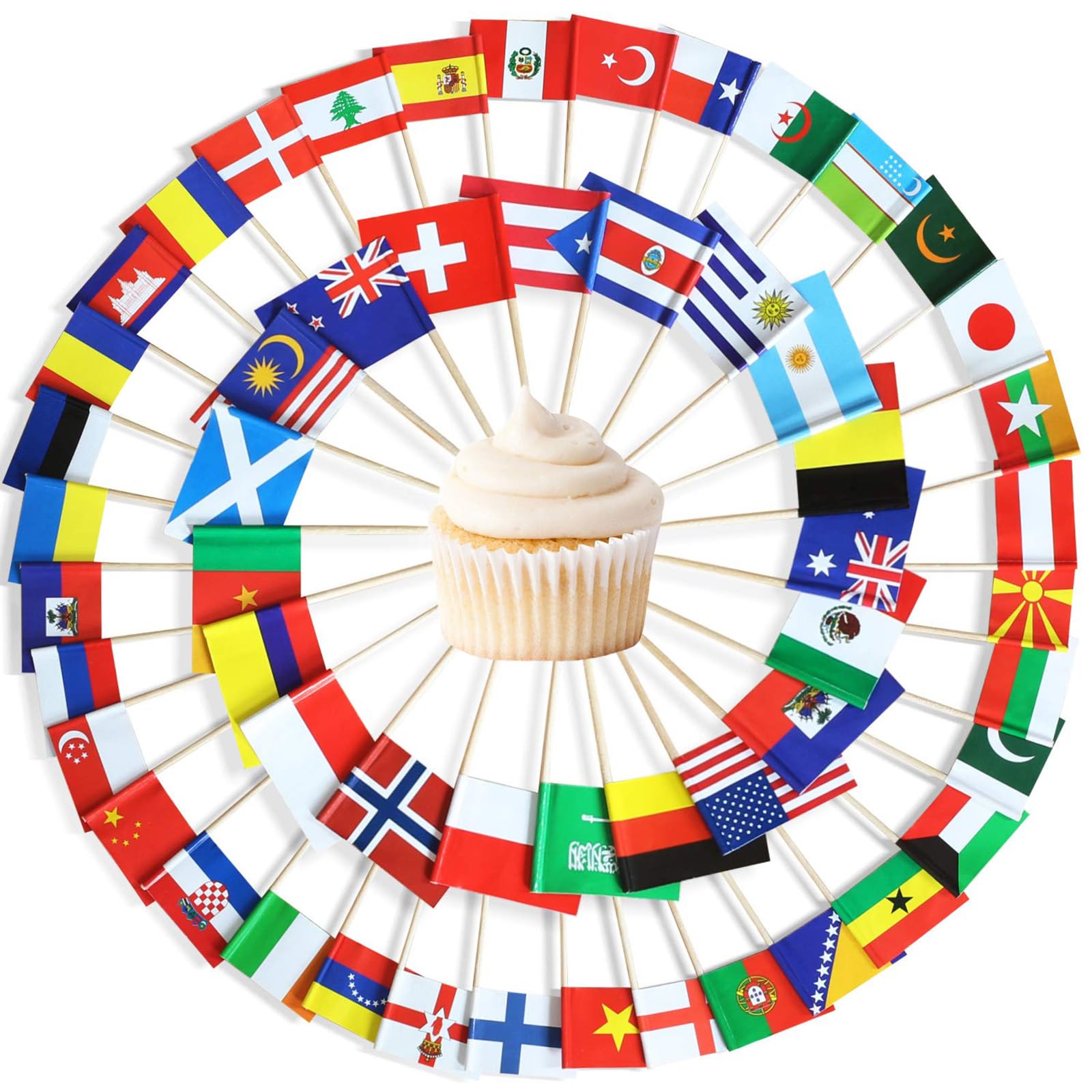 100 Stück Zahnstocher Mit Niederlande-Flagge – Cupcake-Topper, Dekoration Für Partys & Buffets