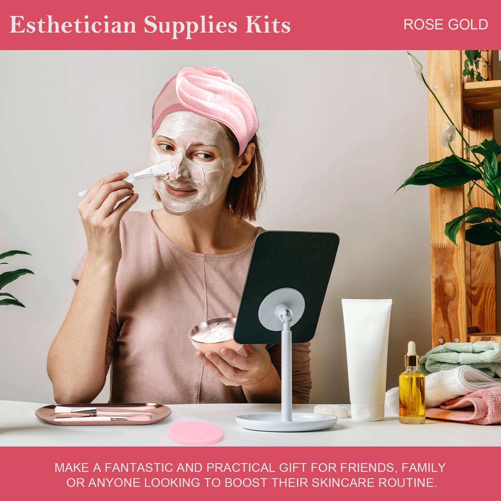 26-Piece Facial Esthetician Supplies Set with Brushes, Bowls and Sponges