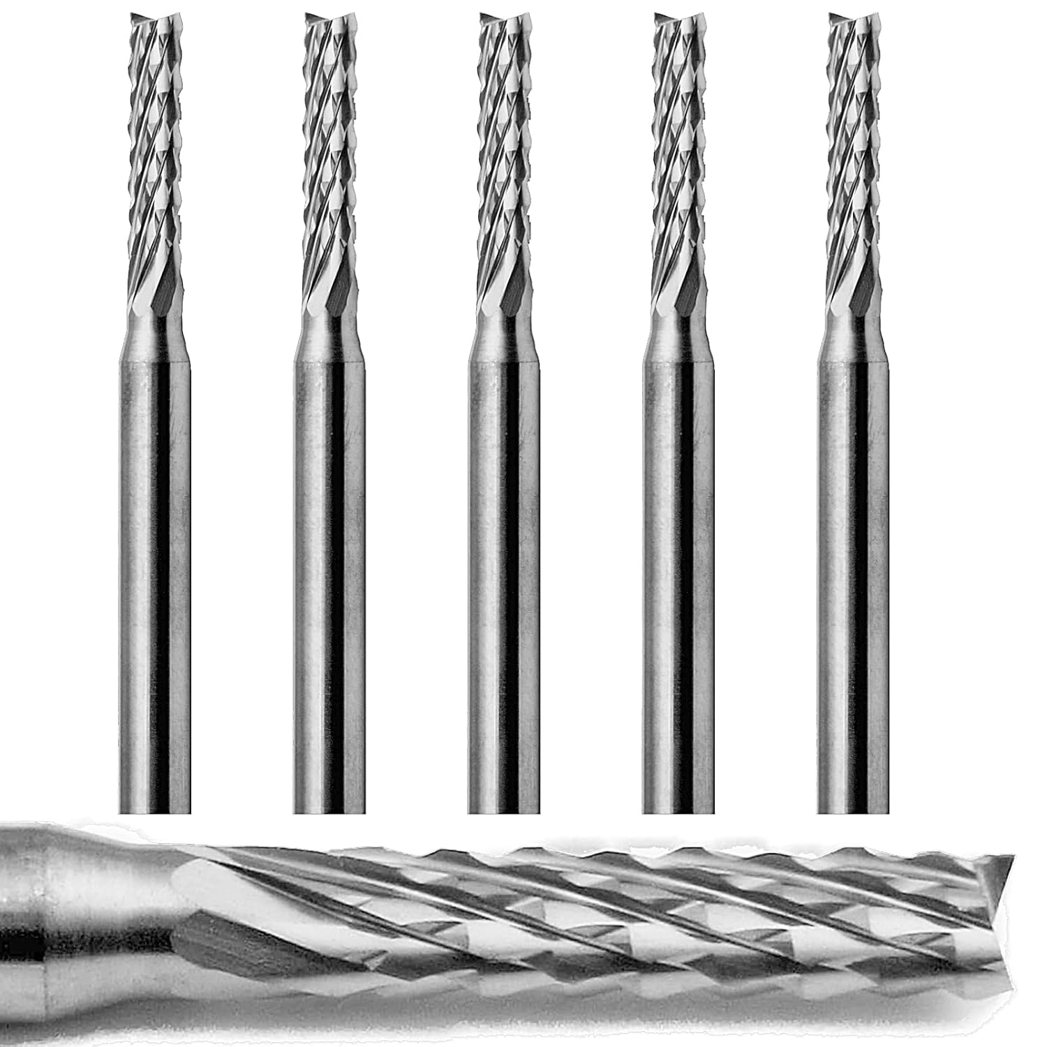 3/32" Grout Removal Tool Tile Cutting Bit - Five Pieces - Solid Carbide Made in USA