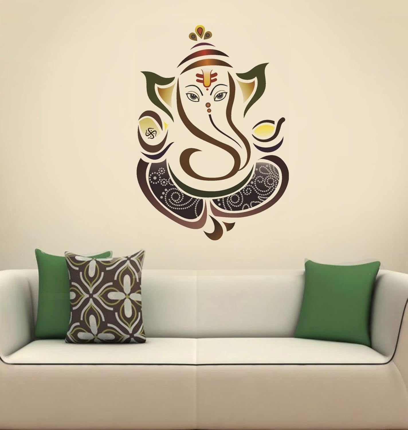 Wall Sticker 'Modern Elegant Ganesha God for Pooja Room'