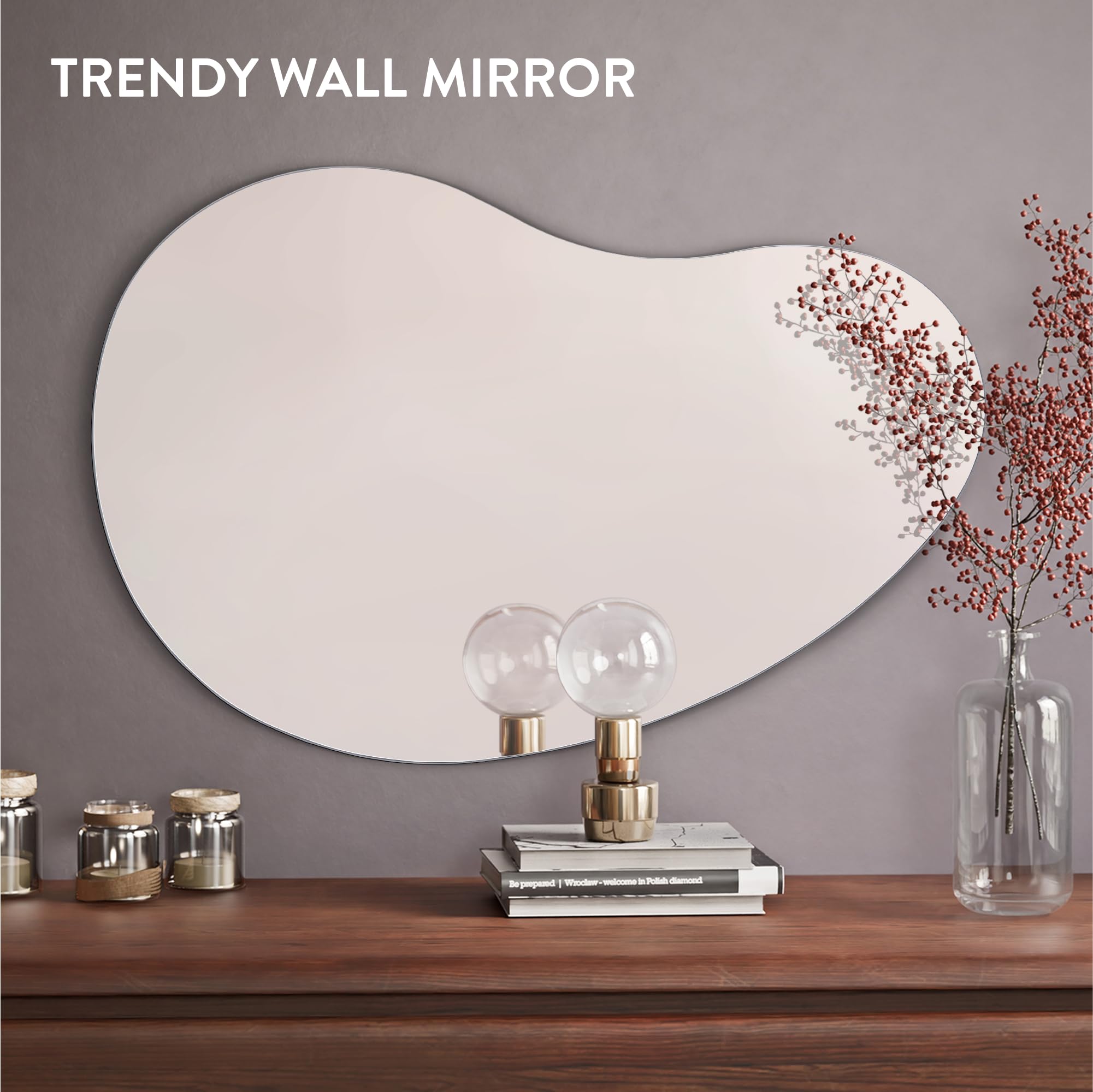 Amazon.com: Navaris Elegant Wavy Mirror - Scratch Proof