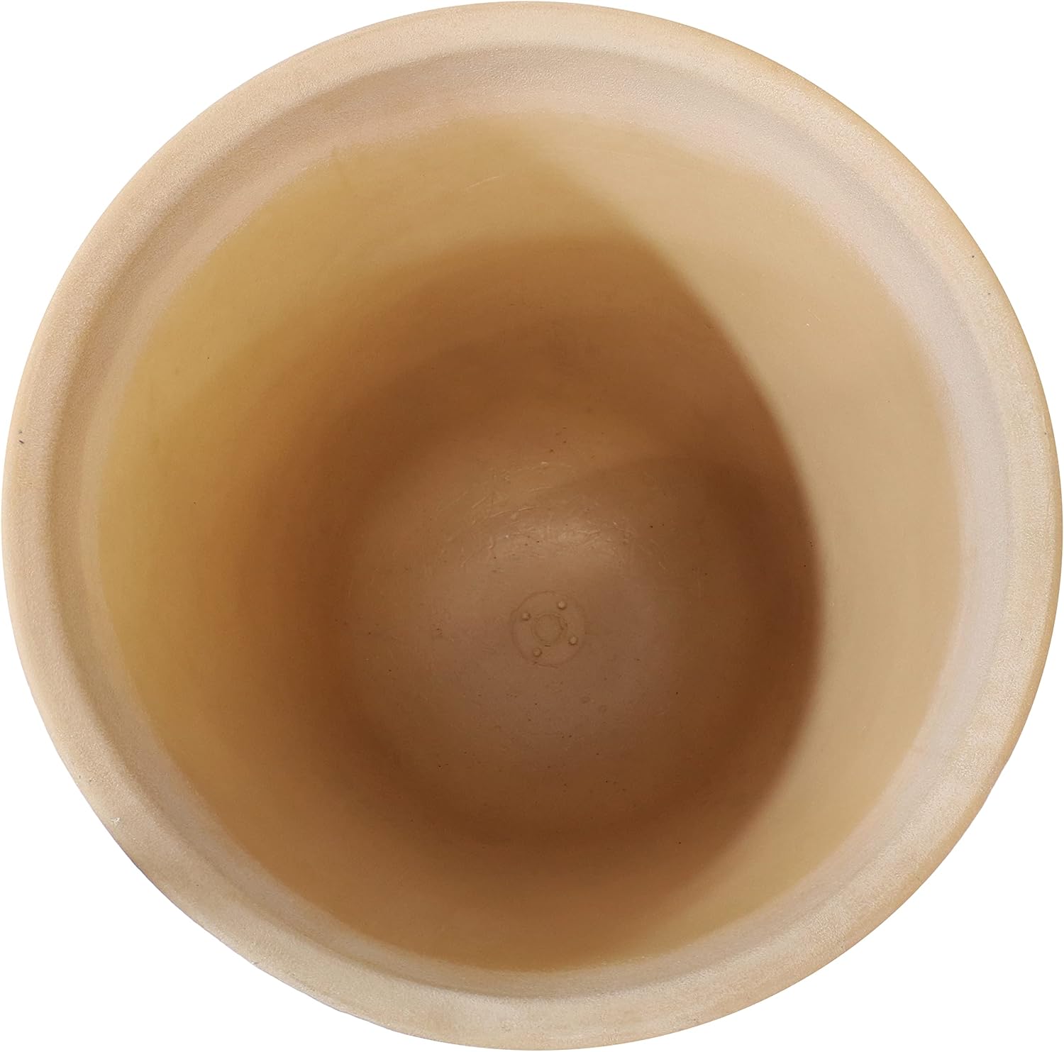 Sunnydaze 15.5-Inch Walter Large Plant Pot - Polyresin Round Outdoor Planter with Drillable Drainage Hole - 2 Pack - Antique White