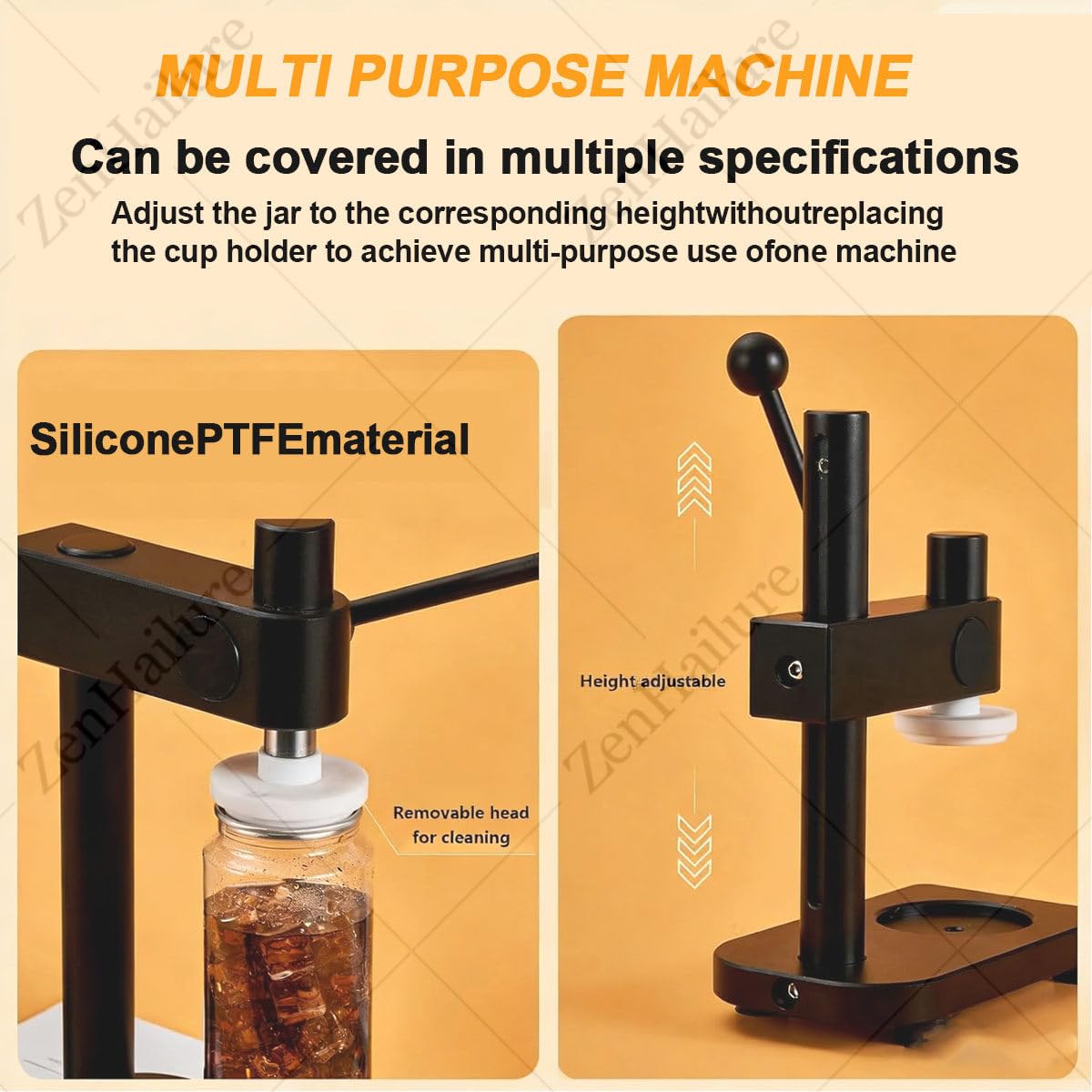 Sigillatrice manuale per lattine, macchina sottovuoto per birra, succhi, caffè e soda, 20 lattine/min, adatta a contenitori di diametro 55 mm con altezza inferiore a 17 cm