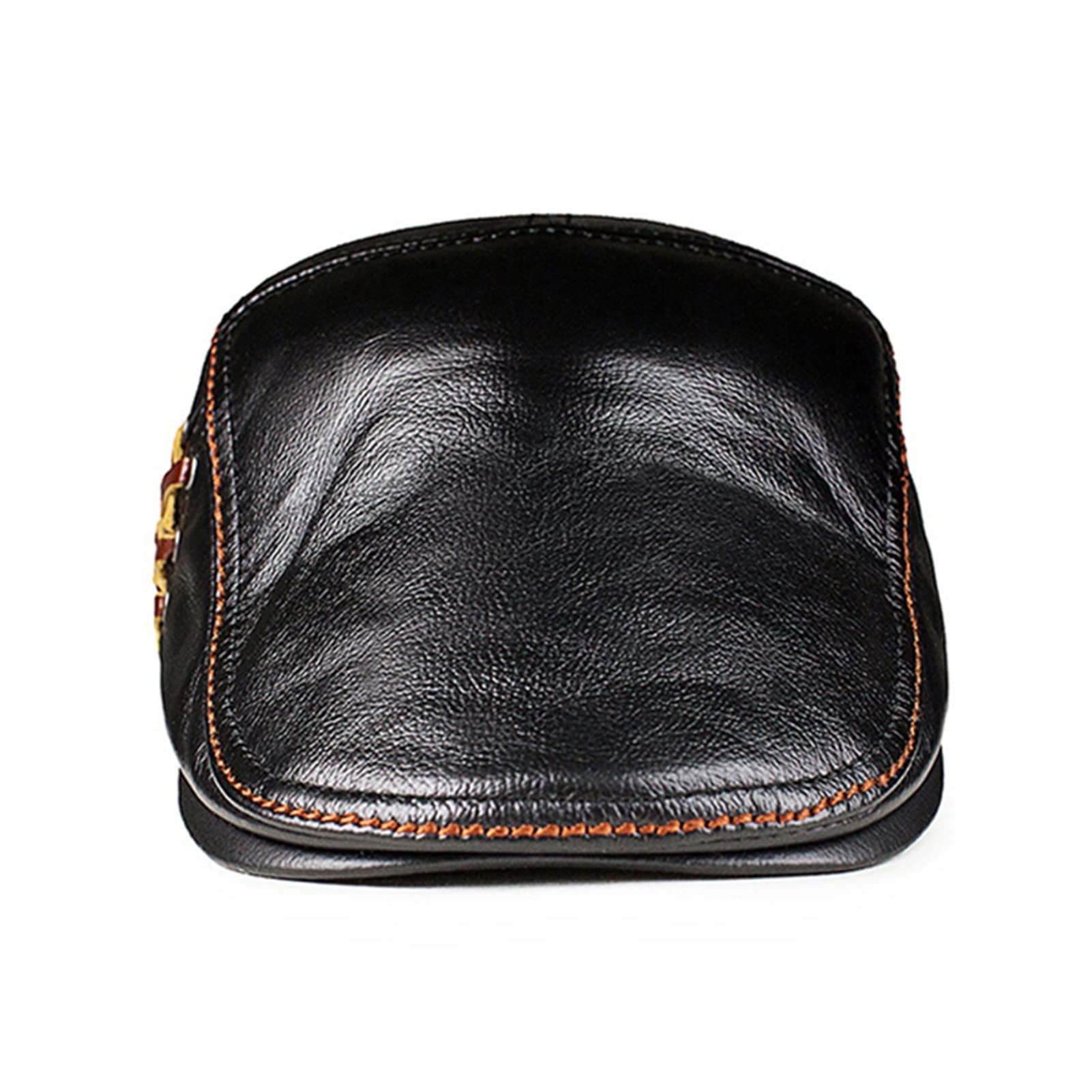 Męskie Beret Ivy Cap Prawdziwej Skóry Gatsby Jesień Zima Ciepła Casual Flat Cap