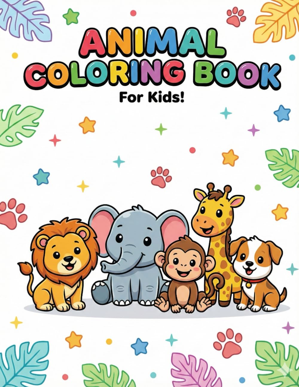 Cute Baby Animals Coloring Book: Fun Copy-the-Color Activity for Kids
