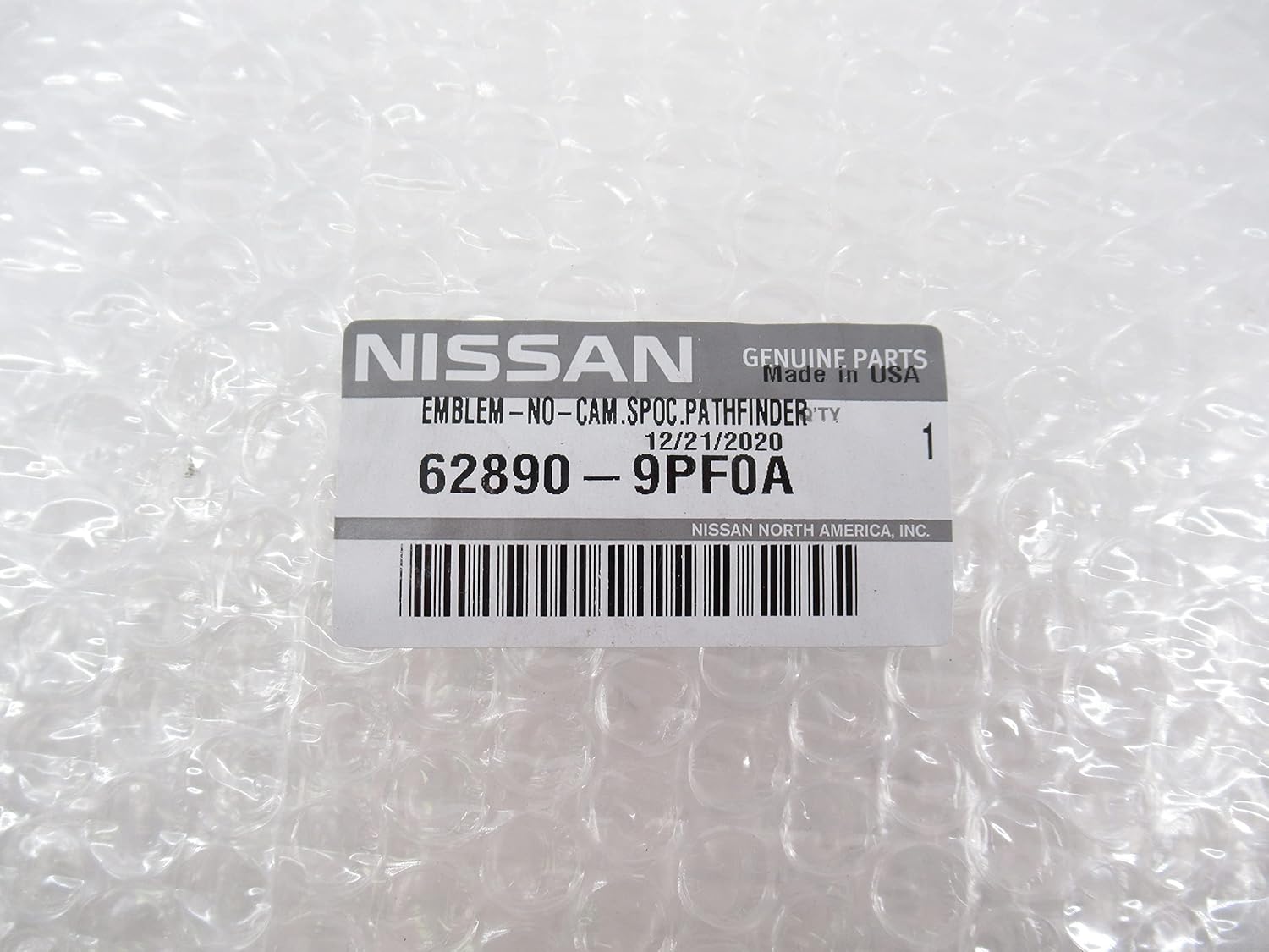OEM Genuine Nissan Front Emblem 62890-9PF0A 628909PF0A