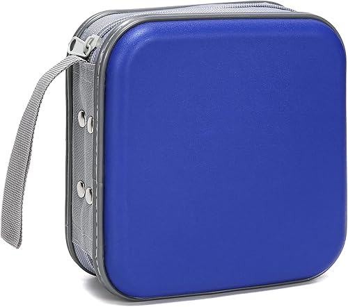 Estuche de almacenamiento para CDDVD, organizador portátil con cremallera de plástico duro, fundas de CDDVD, cartera para auto, hogar, oficina,