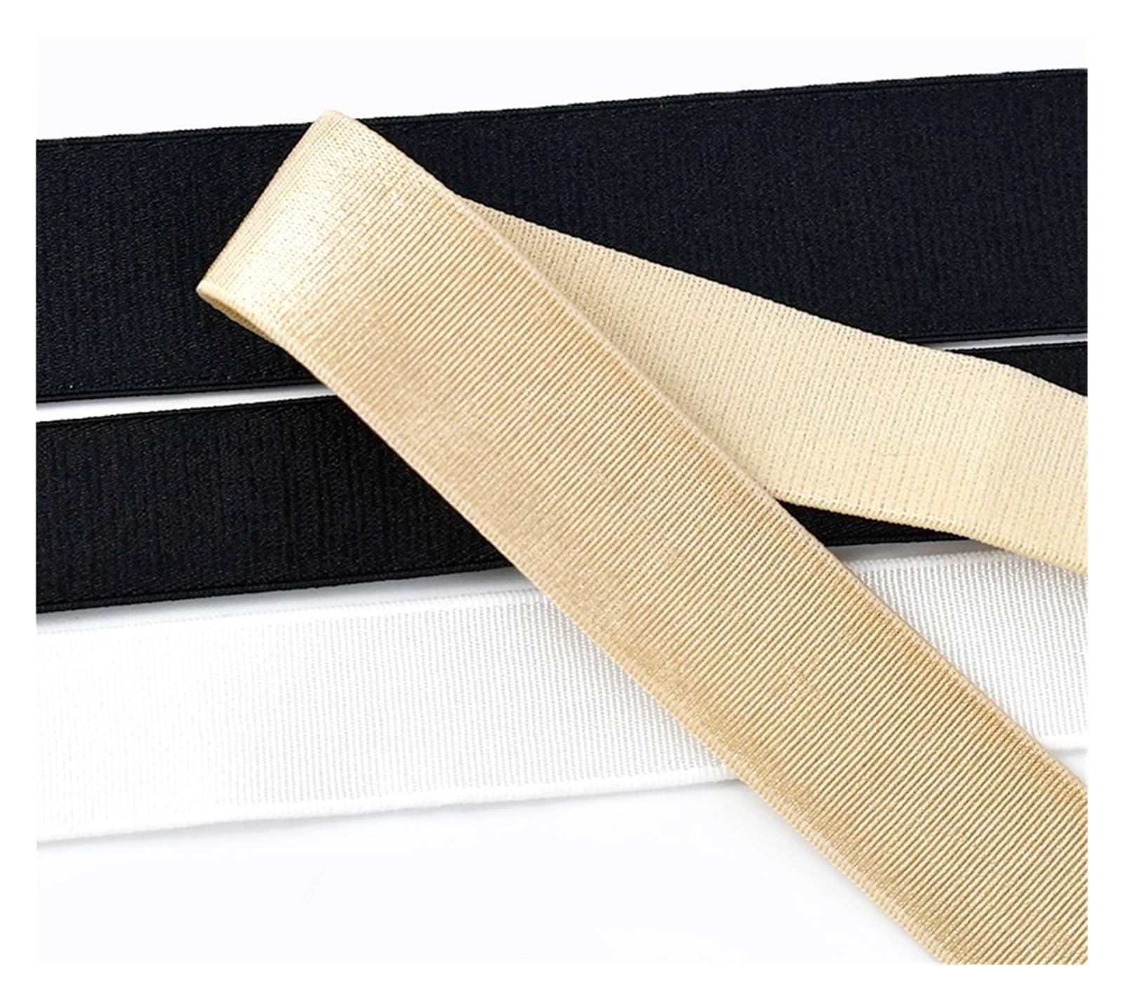 Banda elástica de nailon for sujetador, ropa interior, cinta de goma for pantalones, correas elásticas, accesorios de costura DIY, 20 metros, 6-30mm(Black,30mm)