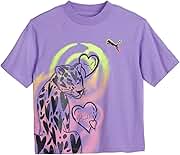 PUMA Girls' Short Sleeve T-Shirt, Fashion Prints &amp; Colors, Soft and Comfortable