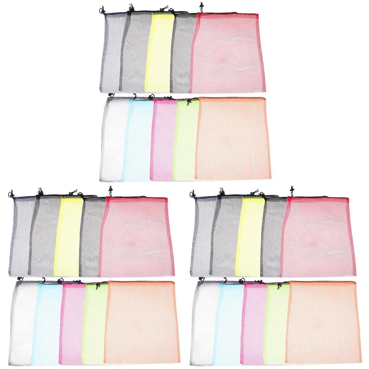 HEMOTON 30 Stk Aufbewahrungstasche einkaufstasche aufbewahrungssack Netzbeutel mit Kordelzug Mesh produzieren Taschen Bio-Lebensmittel wäscheklammerbeutel Netzbeutel aus Baumwolle Zwiebel