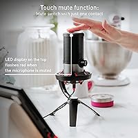 Vista 6 de Cherry UM 6.0 Advanced, micrófono USB para transmisión, podcasting y uso de oficina en casa, 2 patrones polares, soporte de choque, compatible