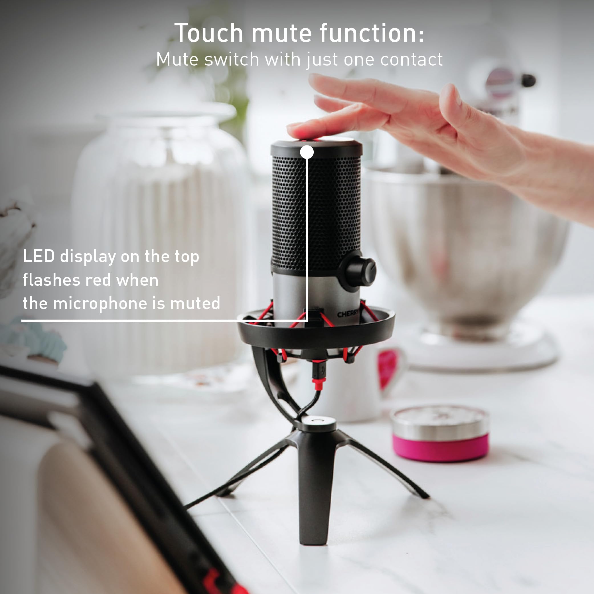 Amazon.com: Cherry UM 6.0 Advanced, USB Microphone for Streaming