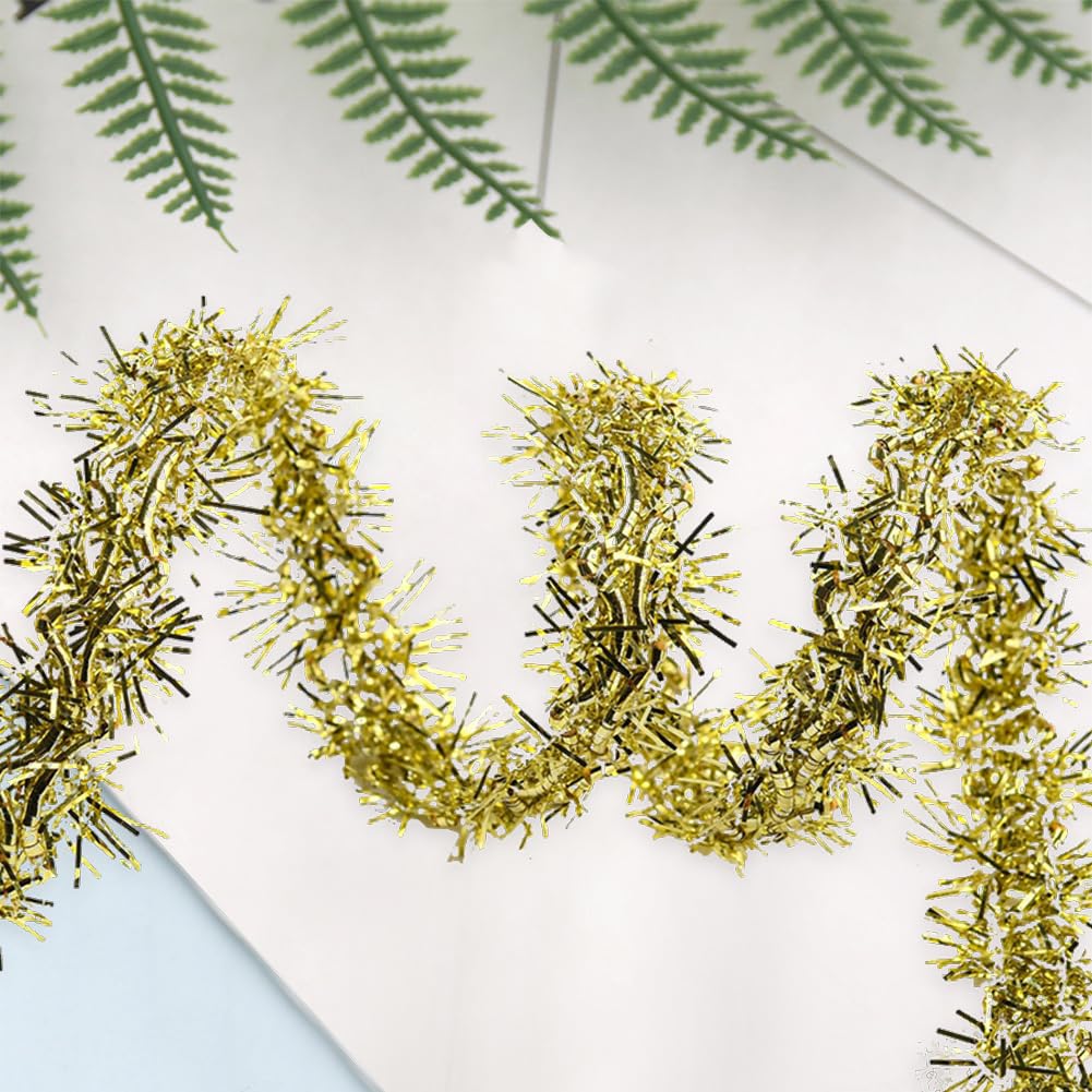 CABODYALS Guirlande De Noël Dorée De 18,1 M De Long Et 1,27 Cm - Mini Ruban Métallique Torsadé Pour La Couture, L'emballage Cadeau, Le Bricolage - Fournitures De Décoration D'arbre De Noël