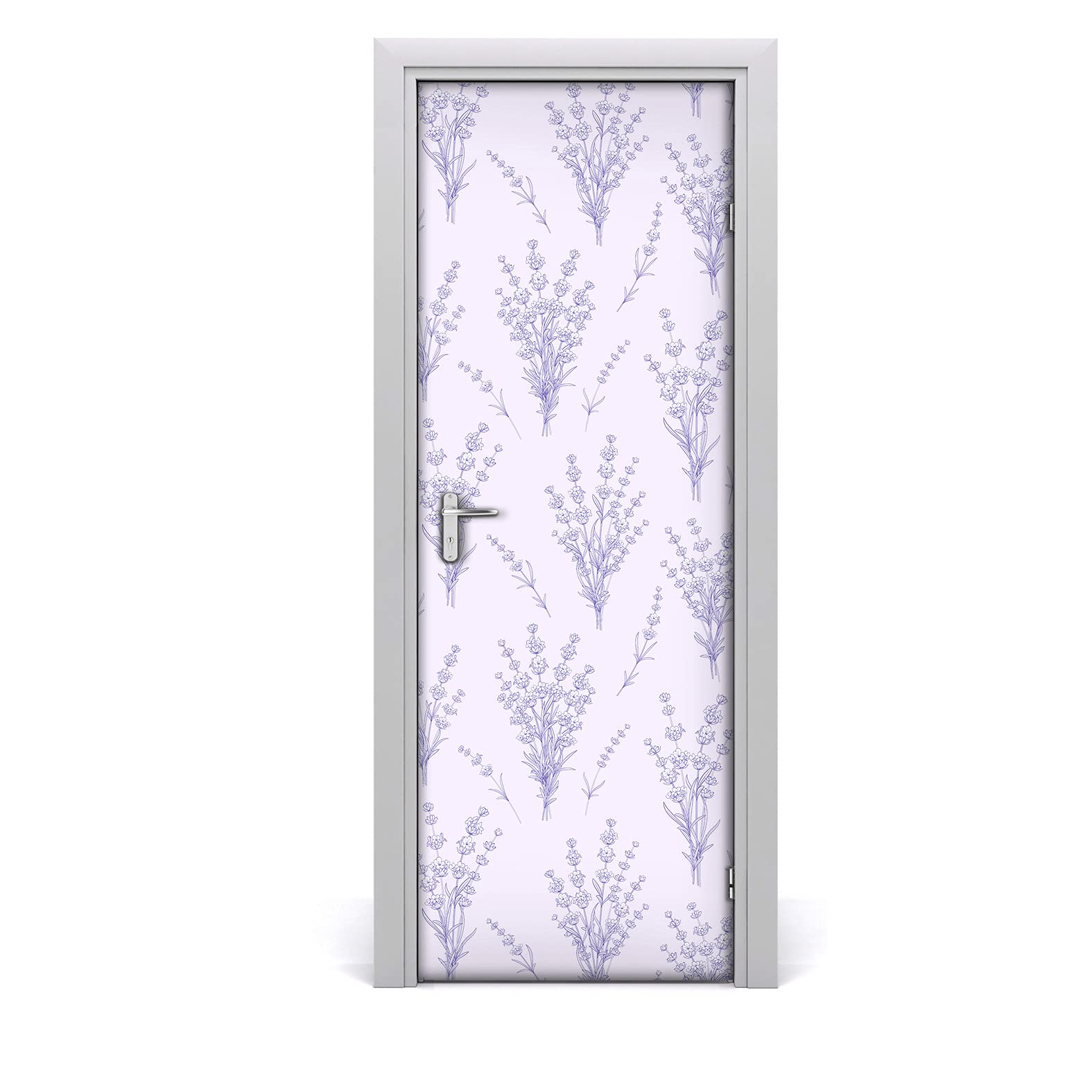 Papier peint de porte lavande 77x200 cm Magic-Stick étanche