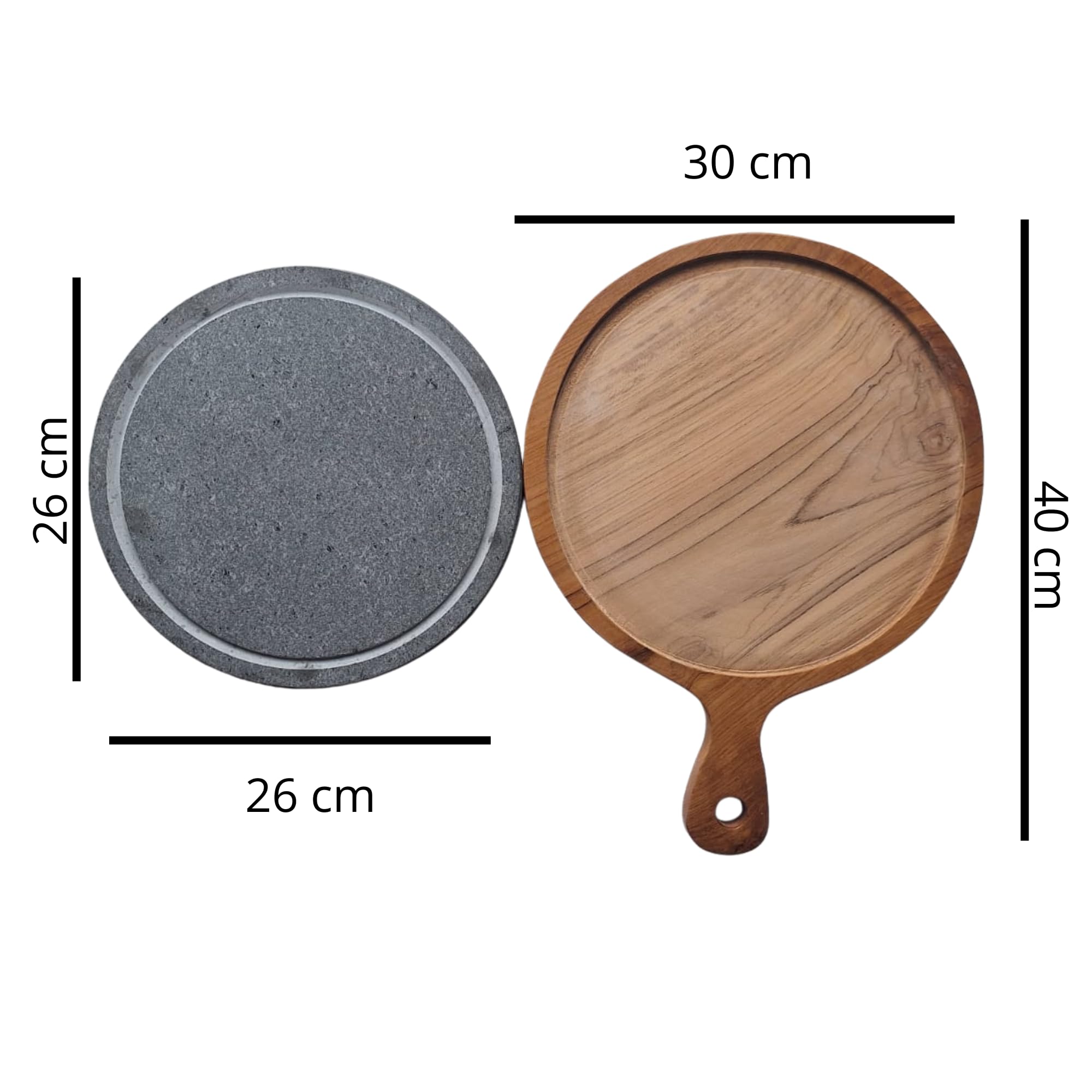 Plancha de Piedra Volcánica Natural con Canaleta 30×40 cm – Para Carne, Pescado y Verduras – Efecto Piedra Caliente – Uso en Horno y Barbacoa – Hecha a Mano en Italia | Kalu Creations
