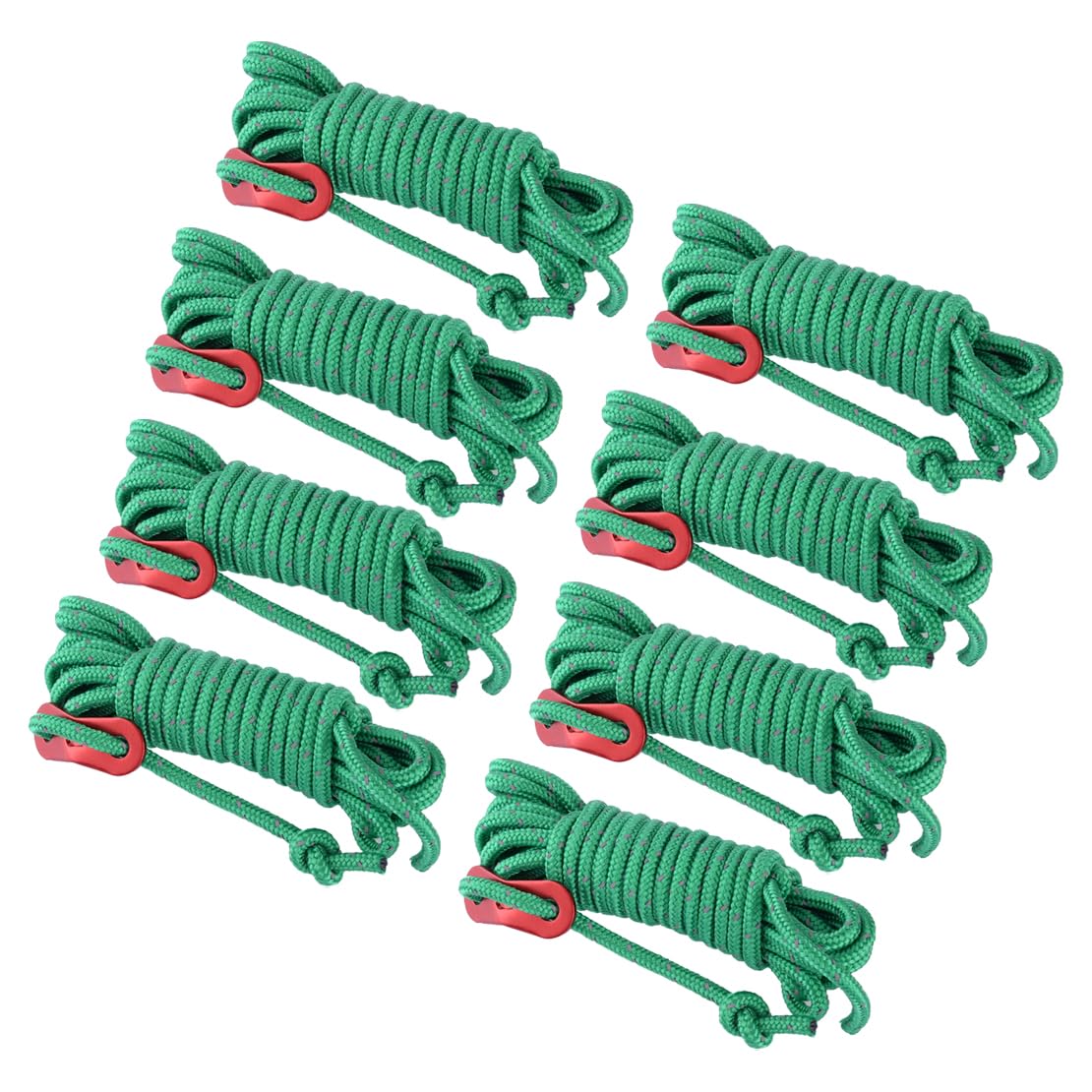 8pcs 4M Reflektierende Zelt Seil Schnur mit Einstellung Schnalle Outdoor Camping Wandern