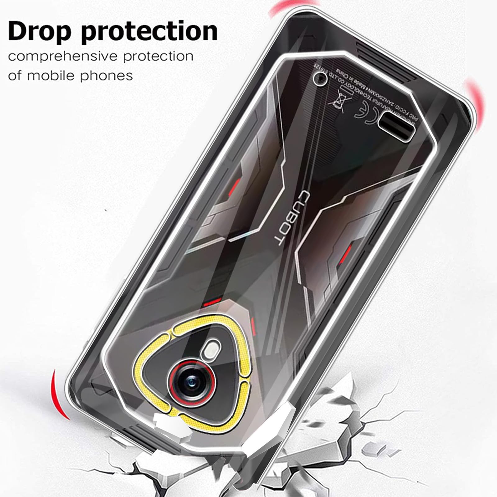 LCEHTOGYE Cover per Cubot Pocket 3 + Pellicola Protettiva