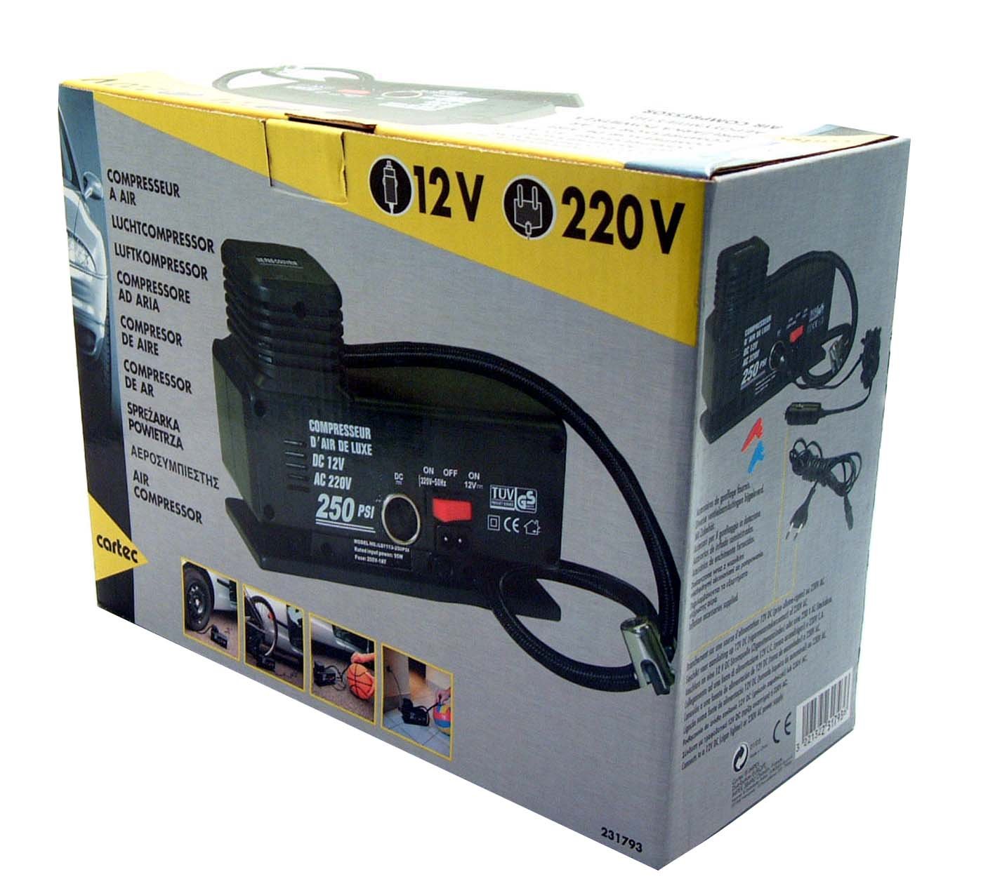 Provence Outillage - Minicompresor (12-220 V)