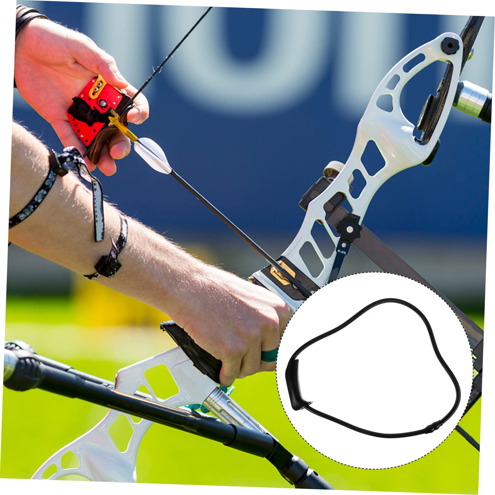 Yardwe 2 Pezzi Estrattore Ginnico Tiro con L'Arco Trainer Fascia di Resistenza per La delle Dita Allenamento per La per Allenamento della per Gomma Composta All'Aperto