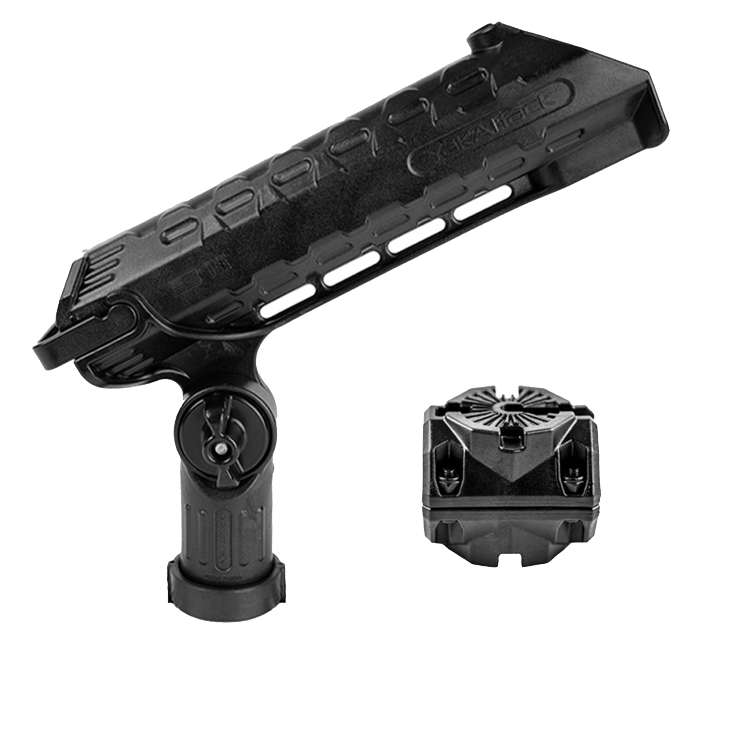 YakAttack MightyMount Duo Rail Adapter - Compatible with Hobie H-Rail Plus AR Tube Rod Holder