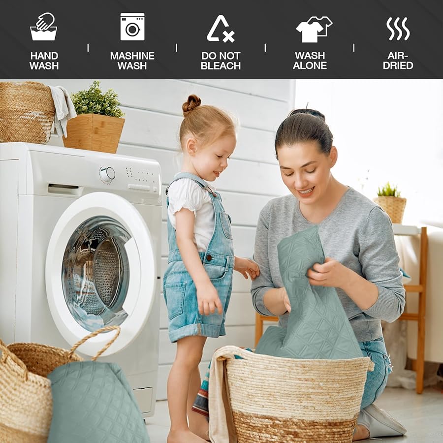 TAOCOCO 100% Waterproof Recliner Chair Covers, Reversible Recliner Covers with Leg Straps, Washable Recliner Sofa Covers for Larger Recliner Furniture Dog Protector with Pocket (Mint, 28'') - image 7