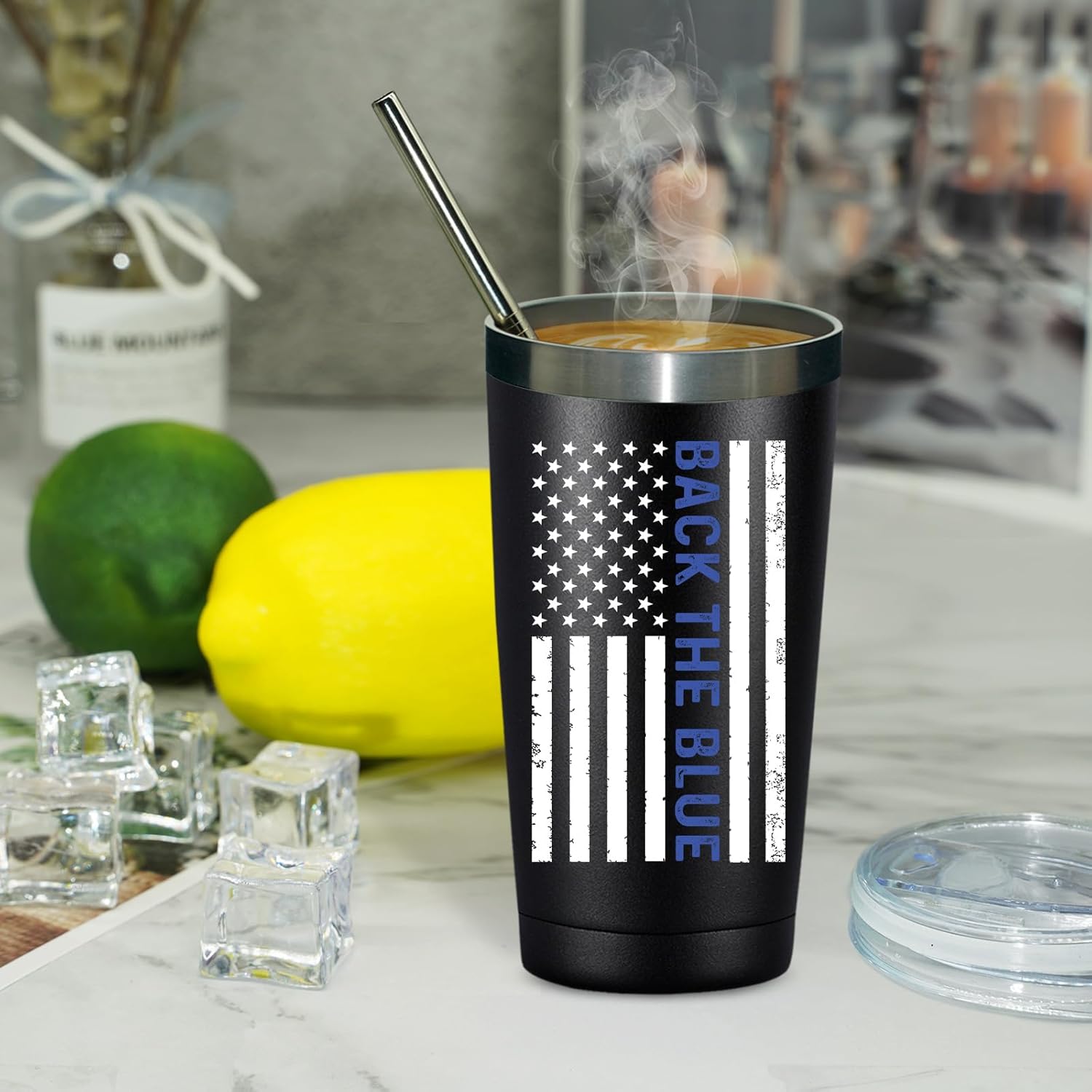 Fufandi Police Officer Gifts - Police Gifts for Men, Women - Retirement Christmas Fathers Day Birthday Gift for Dad Husband - Tumbler Cup 20oz - Image 7