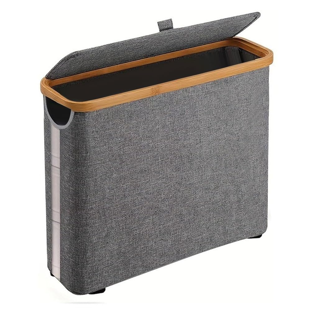 CTRLZS Toilet Paper Bin, Toilet Paper Bin for Bathroom Toilet Paper Storage Bin with Lid, Toilet Paper Organizer Basket,C