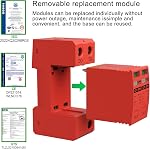 2P 40KA Protecteur de surtension DC 1000V Solaire PV Appareil d'arrêt de foudre pour Rv, Système de protection contre la foudre à domicile 35mm DIN Montage ferroviaire (2pcs)